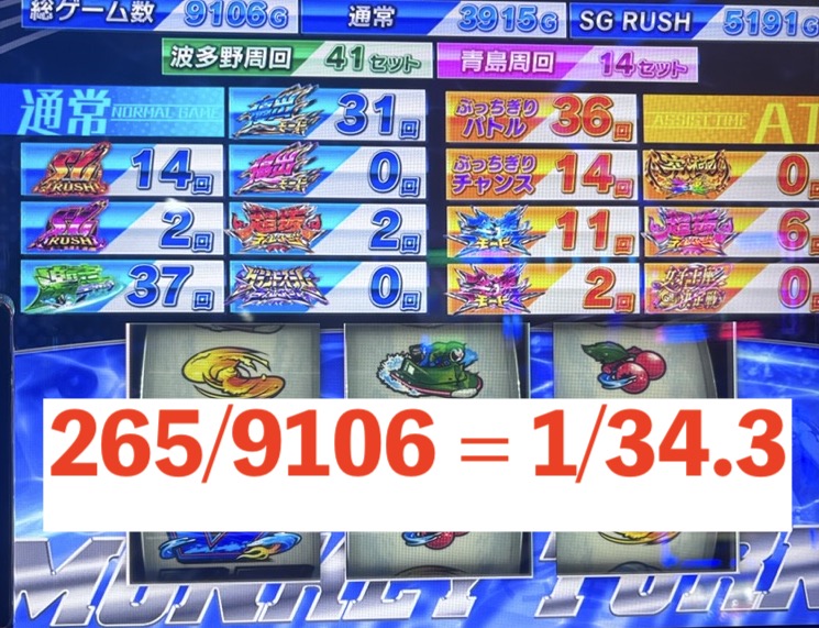 スマスロLモンキーターン5 メニュー画面