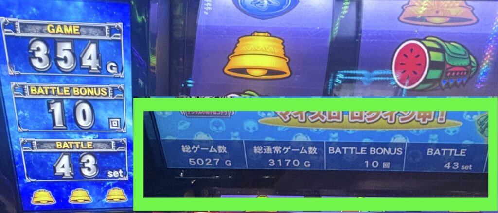 スマスロ北斗の拳 金トロ台のスランプグラフ